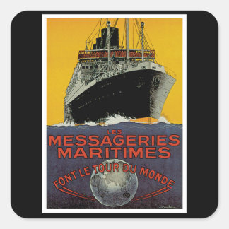 Les Messageries Maritimes Square Sticker