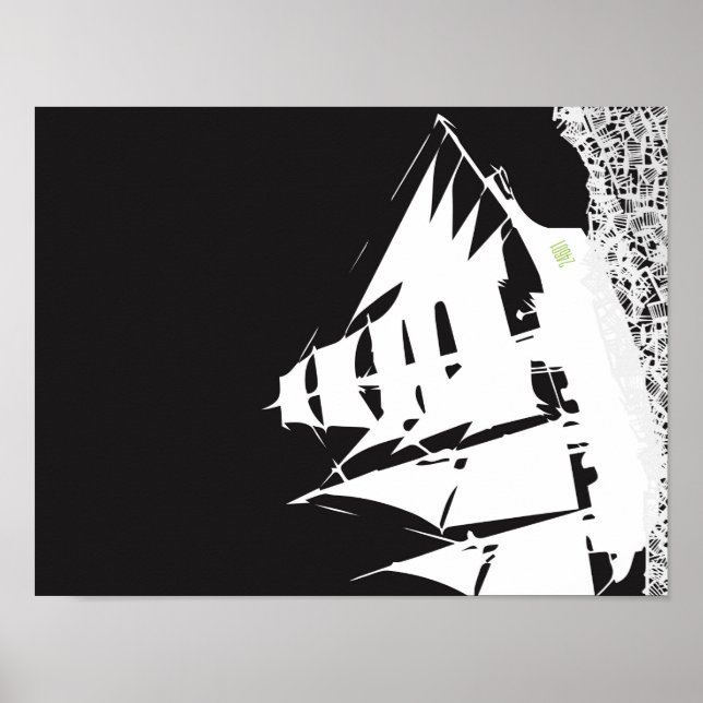 Les Mis Ship Silhouette Poster (Front)