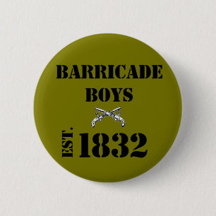 Les Misérables Love: Barricade Boys Button (Brown