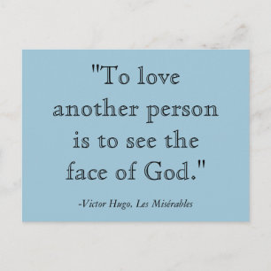 Les Misérables Quote Postcard