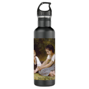 Les Noisettes: Young Girls Collecting Hazelnuts 710 Ml Water Bottle