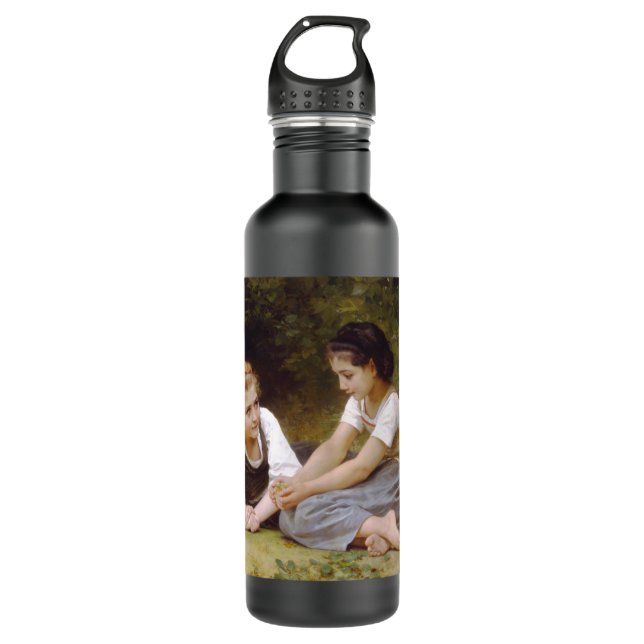 Les Noisettes: Young Girls Collecting Hazelnuts 710 Ml Water Bottle (Front)