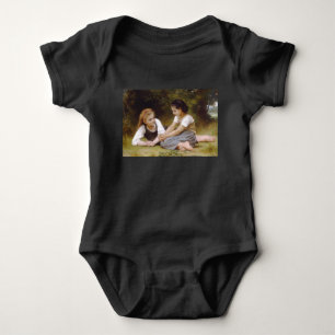 Les Noisettes: Young Girls Collecting Hazelnuts Baby Bodysuit