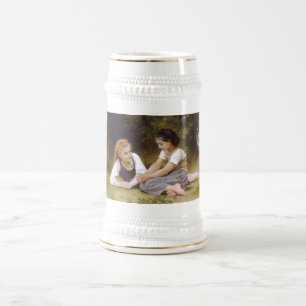 Les Noisettes: Young Girls Collecting Hazelnuts Beer Stein