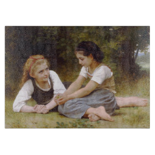 Les Noisettes: Young Girls Collecting Hazelnuts Cutting Board
