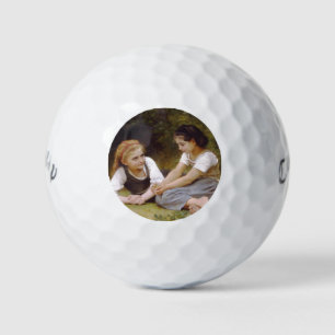 Les Noisettes: Young Girls Collecting Hazelnuts Golf Balls