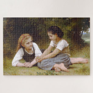 Les Noisettes: Young Girls Collecting Hazelnuts Jigsaw Puzzle