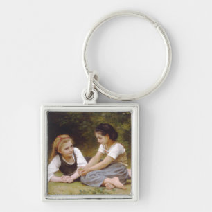 Les Noisettes: Young Girls Collecting Hazelnuts Key Ring