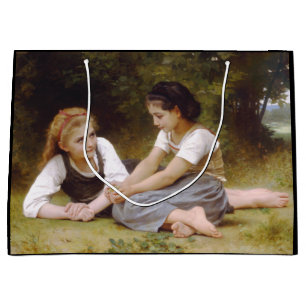 Les Noisettes: Young Girls Collecting Hazelnuts Large Gift Bag