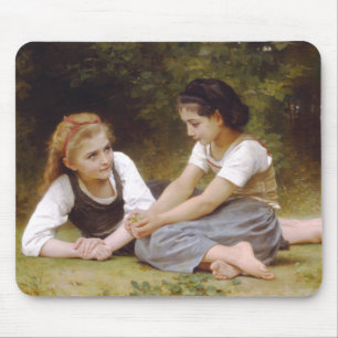 Les Noisettes: Young Girls Collecting Hazelnuts Mouse Pad