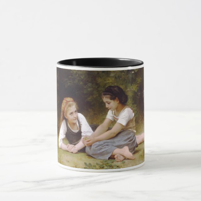 Les Noisettes: Young Girls Collecting Hazelnuts Mug (Center)