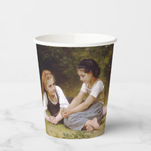 Les Noisettes: Young Girls Collecting Hazelnuts Paper Cups