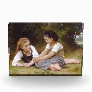 Les Noisettes: Young Girls Collecting Hazelnuts Photo Block