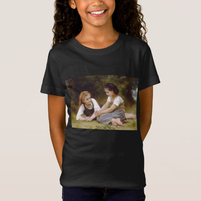 Les Noisettes: Young Girls Collecting Hazelnuts T-Shirt (Front)