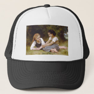 Les Noisettes: Young Girls Collecting Hazelnuts Trucker Hat