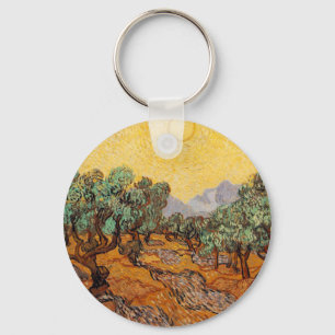 Les oliviers de Vincent Van Gogh (Olives trees) Key Ring