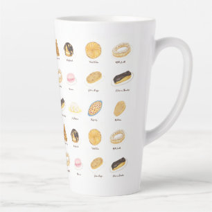 Les Pâtisserie Françaises watercolor Latte Mug