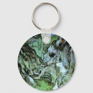 Les Peiroulets Ravine by Vincent van Gogh Key Ring
