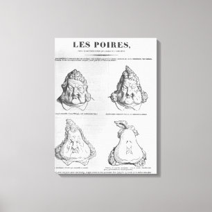 Les Poires, caricature of King Louis-Philippe Canvas Print
