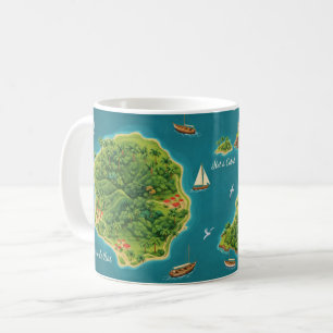 Les Saintes - Illustrated Island Map Coffee Mug