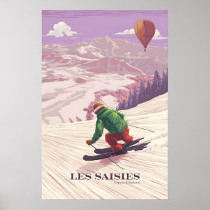 Les Saisies France Ski Resort Poster