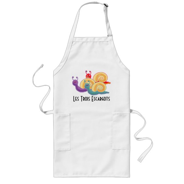Les Trois escargots Long Apron (Front)