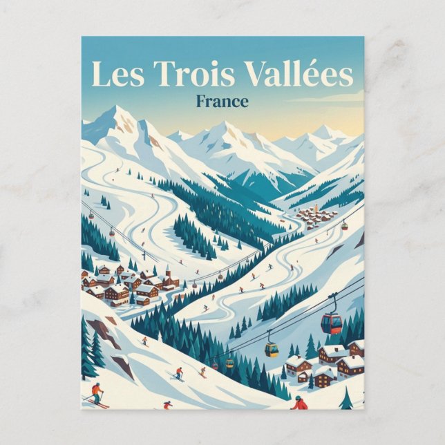 Les Trois Vallées France Postcard (Front)
