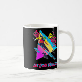 Les Trois Vallees Vibrant Skiing Colourful Geometr Coffee Mug