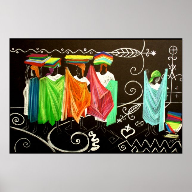 Les Vendeuses de Tissus Haitienne Poster (Front)