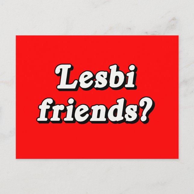 Lesbi Friends? Postcard (Front)
