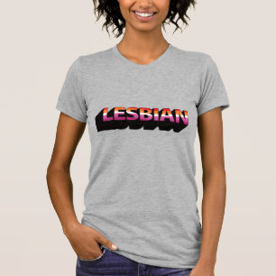 LESBIAN 3D Flag T-Shirt