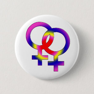 lesbian 6 cm round badge