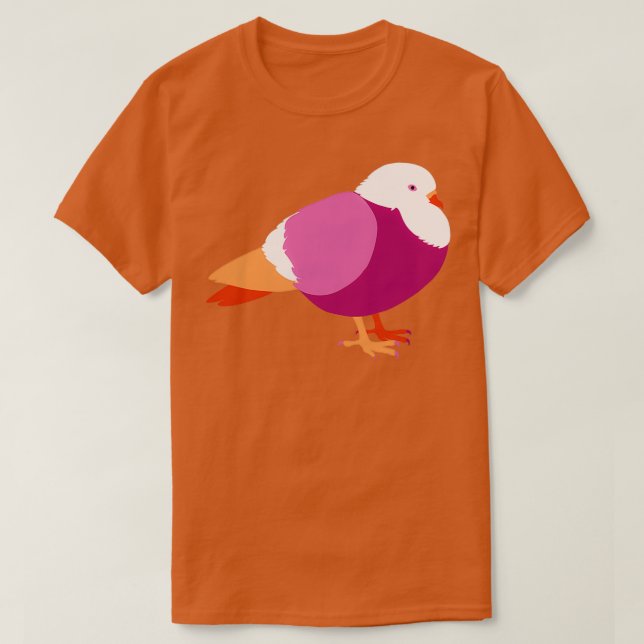 Lesbian Abstract Pigeon T-Shirt (Design Front)