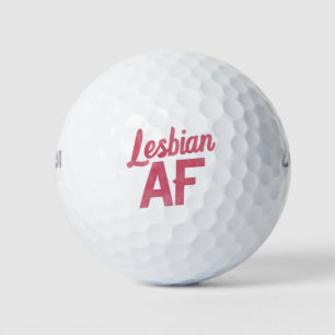 Lesbian AF Flower LGBT Pride Gay Love Parade Golf Balls