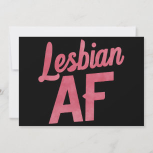 Lesbian AF Flower LGBT Pride Gay Love Parade Invitation