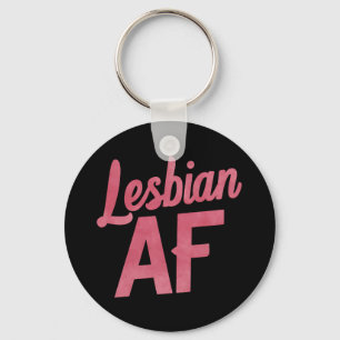 Lesbian AF Flower LGBT Pride Gay Love Parade Key Ring