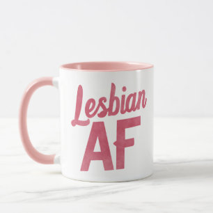 Lesbian AF Flower LGBT Pride Gay Love Parade Mug
