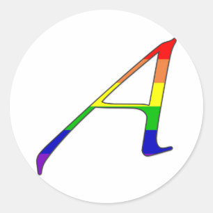 Lesbian and Gay Pride "Scarlet" Letter A Classic Round Sticker
