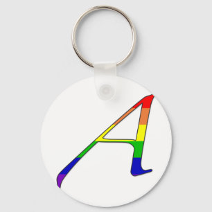 Lesbian and Gay Pride "Scarlet" Letter A Key Ring