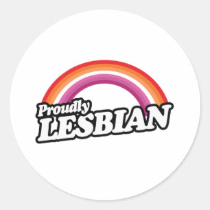 Lesbian and Proud Classic Round Sticker