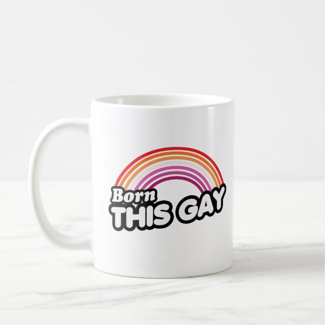 Lesbian - Born this gay Coffee Mug (Left)