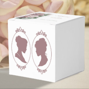 Lesbian Brides Regency Pink Roses Favour Box