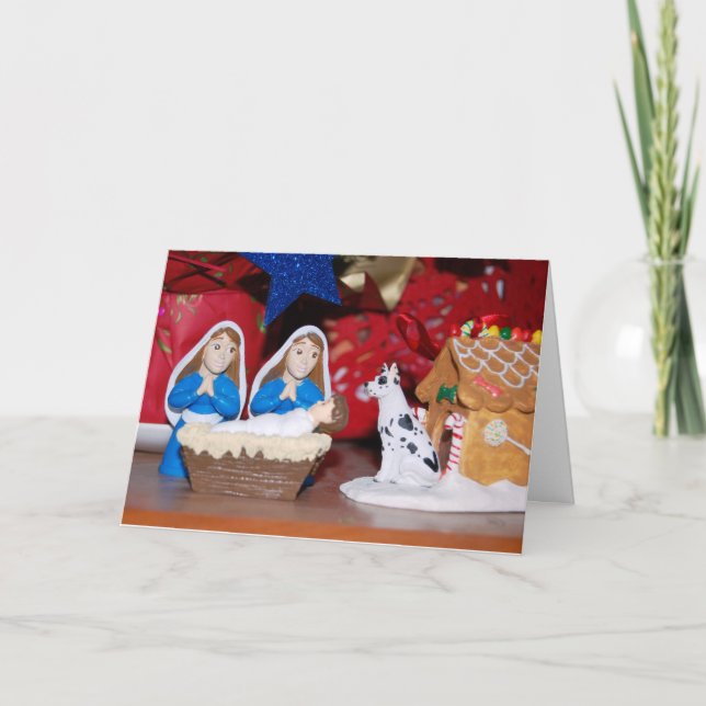 Lesbian Christmas Card with Dog (Front)