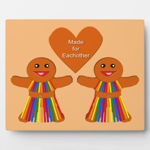 Lesbian Christmas Gingerbread Ladies Couple  Plaque