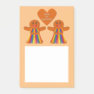 Lesbian Christmas Gingerbread Ladies Couple Post-it Notes