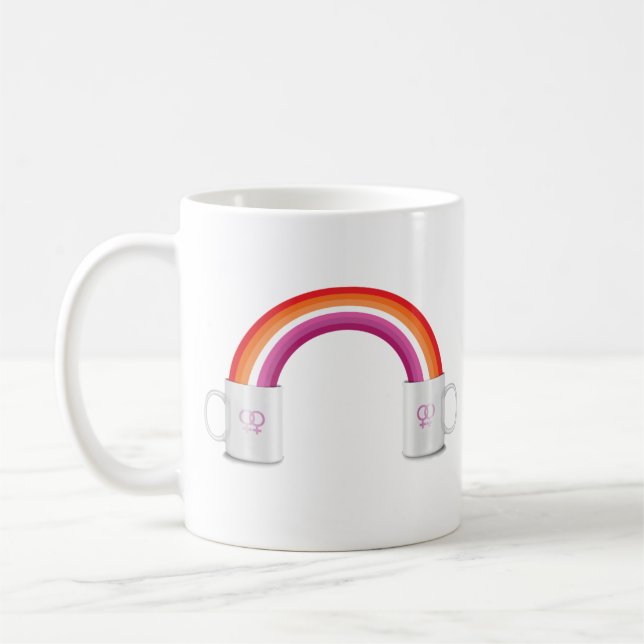 Lesbian Coffee Date Coffee Mug (Left)
