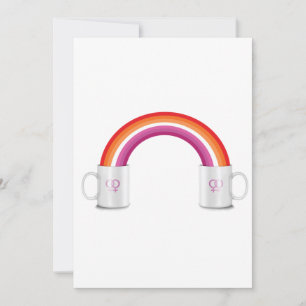 Lesbian Coffee Date Holiday Card