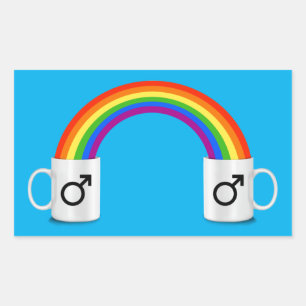 Lesbian Coffee Date T-Shirt Rectangular Sticker