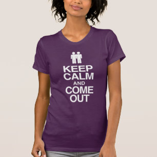 Lesbian Coming Out "Keep Calm and Come Out" T-Shirt