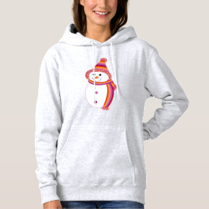 Lesbian Community Pride Flag Snowman Snowperson Hoodie